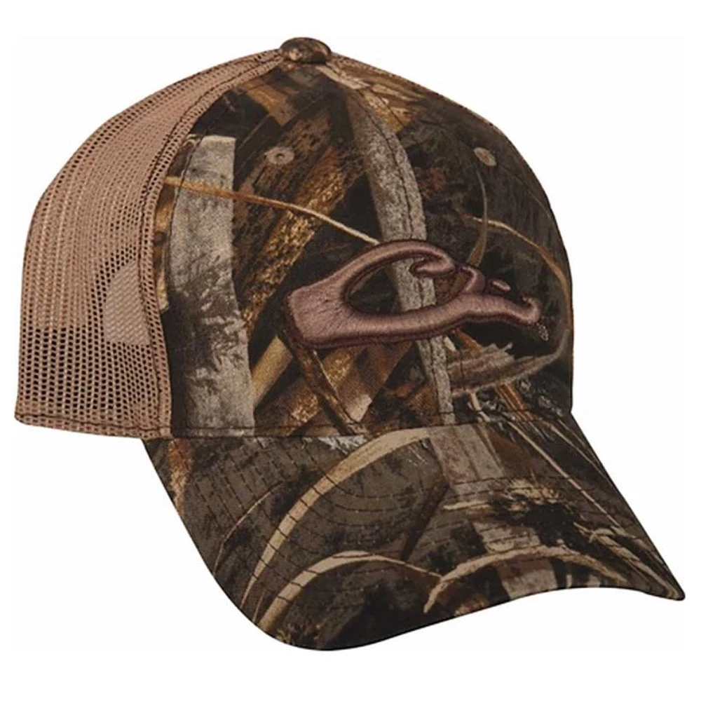 Drake Waterfowl Six Panel Camo Mesh Back Raised Logo Hat Hats 2 Drake Waterfowl Six Panel Camo Mesh Back Raised Logo Hat Hats