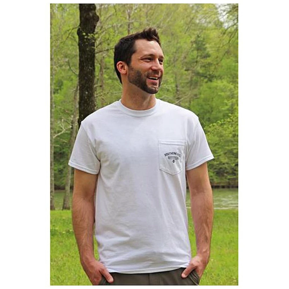 SRO Apparel Southern Reel Outfitters Bass Printed T-Shirt (Front Pocket) 2 SRO Apparel Southern Reel Outfitters Bass Printed T-Shirt (Front Pocket)